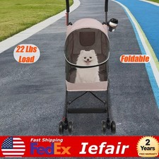 Foldable Lightweight Durable Pet Stroller For Small To Medium Pets Dogs And Cats