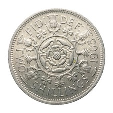 1965 Queen Elizabeth II 2 Shillings Coin &ndash; UK Pre-Decimal &ndash; Copper-Nickel  Z2642