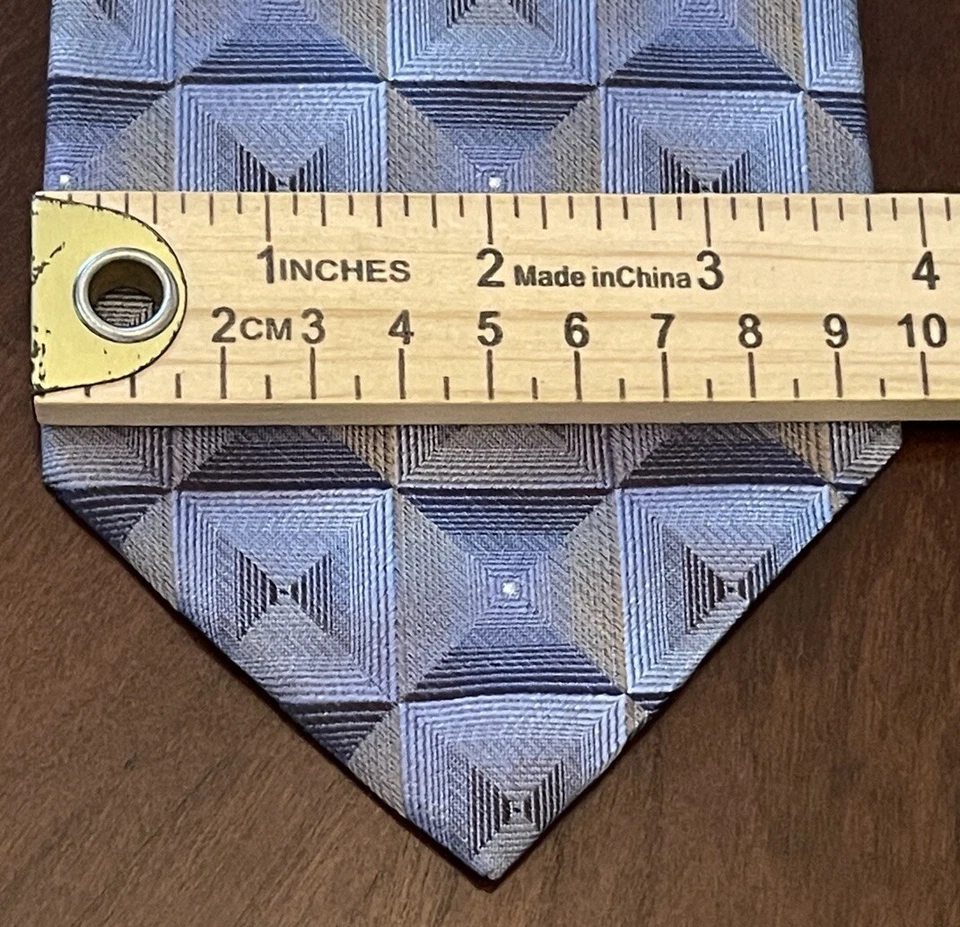 Corbata Fratelli Moda Azul 100% Seda Hombre Hecha en Italia Foto 4 de 4