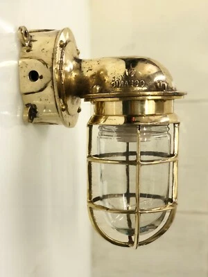 Applique murale cygne marine en laiton - réplique nautique lampe océanique av... - Photo 1/4