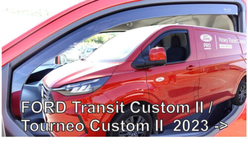 for FORD TRANSIT CUSTOM / TOURNEO CUSTOM MK2 2023-up 2-pc Wind Deflectors HEKO - Picture 2 of 12