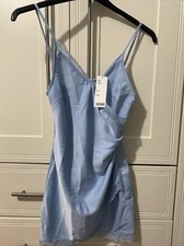 BNWT Urban Outfitters Light Blue Strappy / Cami Dress Lace Edging Detail Size Xs