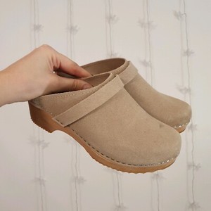 beige clogs