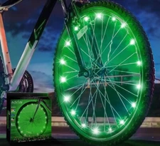 Activ Life LED Bike Wheel Lights with Batteries Included/Green (1 Tire Pack) 