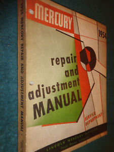 1954 MERCURY SHOP MANUAL / ORIGINAL SERVICE BOOK!!! | eBay