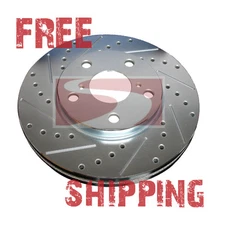 REAR Performance Cross Drilled Slotted Brake Disc Rotors TB31387
