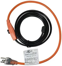 6 Foot Pipe Heating Cable, Protects Pipes from Freezing, Built-in Thermostat