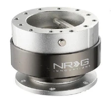 NRG Steering Wheel Quick Release Kit Gen 2.0 Silver Body w/ Titanium Chrome Ring