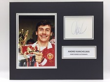 RARE Andrei Kanchelskis Manchester United Signed Photo Display + COA AUTOGRAPH