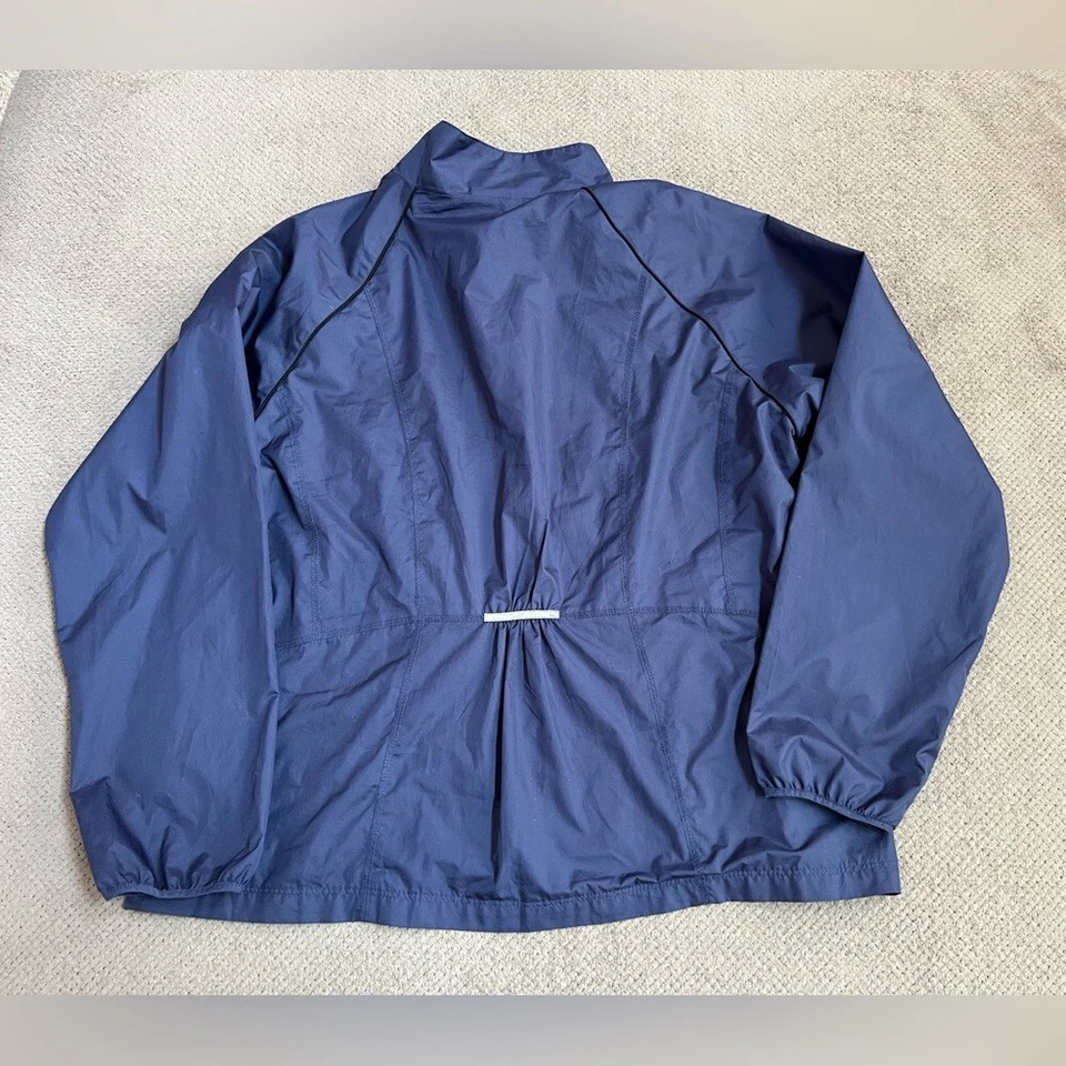 Cortavientos para mujer Danskin Now XXL azul marino cremallera completa forrada de malla Foto 2 de 4