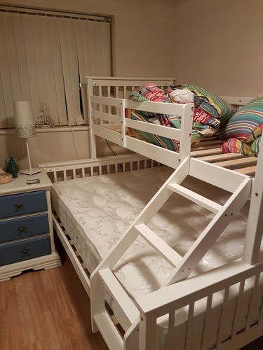 Noa and Nani Hanna Triple Wooden Bunk Bed - White for sale online | eBay
