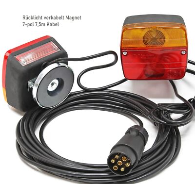 12V Beleuchtungssatz mit Magnet Beleuchtung Anhänger Trailer Rückleuchten Satz