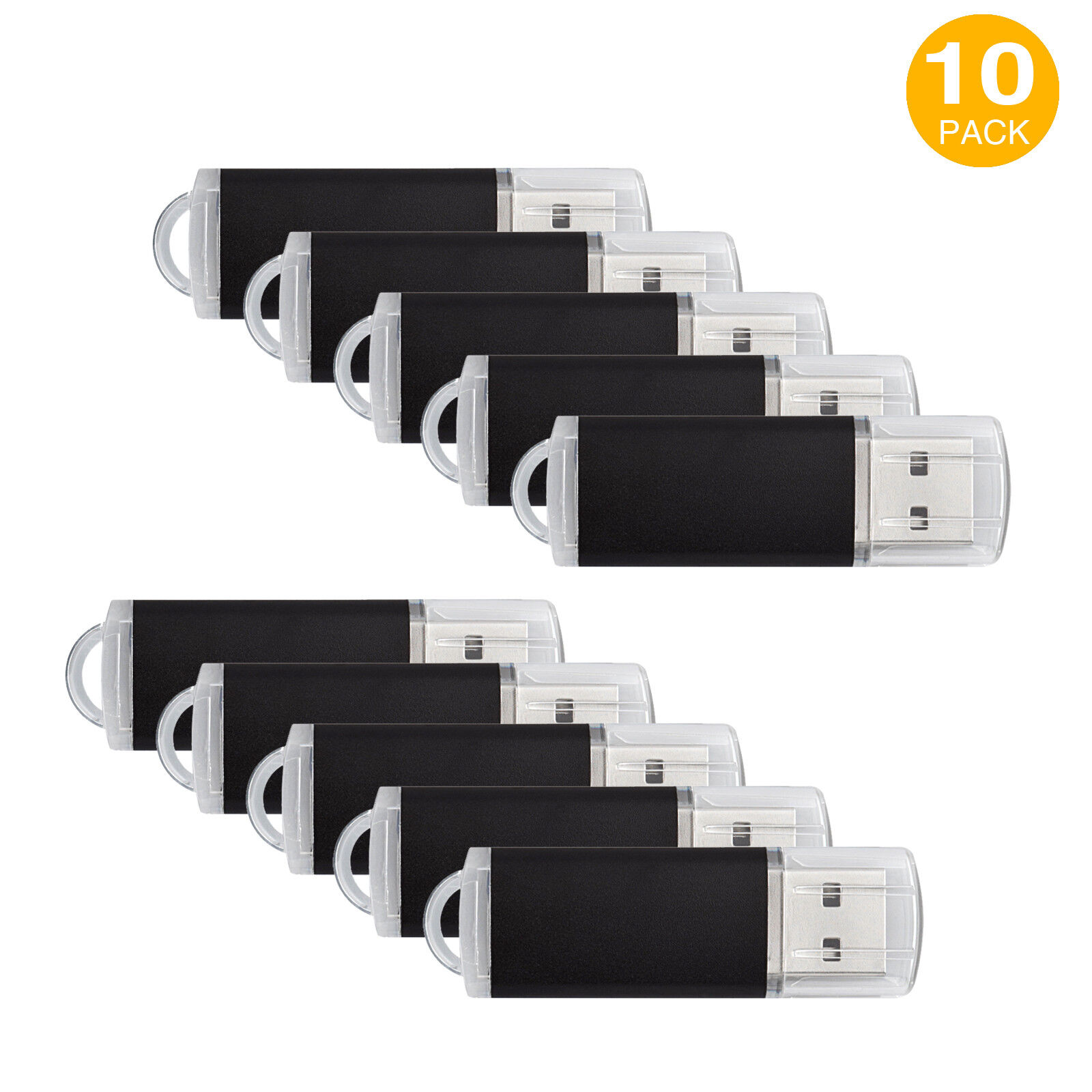 10PCS 4GB USB 2.0 Flash Drive Rectangle Model Thumb Pen Drive Flash Memory Stick