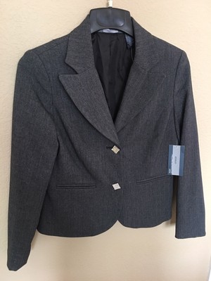 Hillard & Hanson Blazer Gray for Women (Size: 8p)