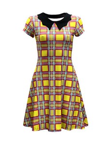 tartan rockabilly dress