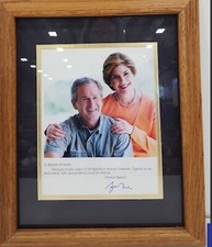 Signed George W. Bush & Laura Bush Appreciation Photo to Kathleen M Jensen