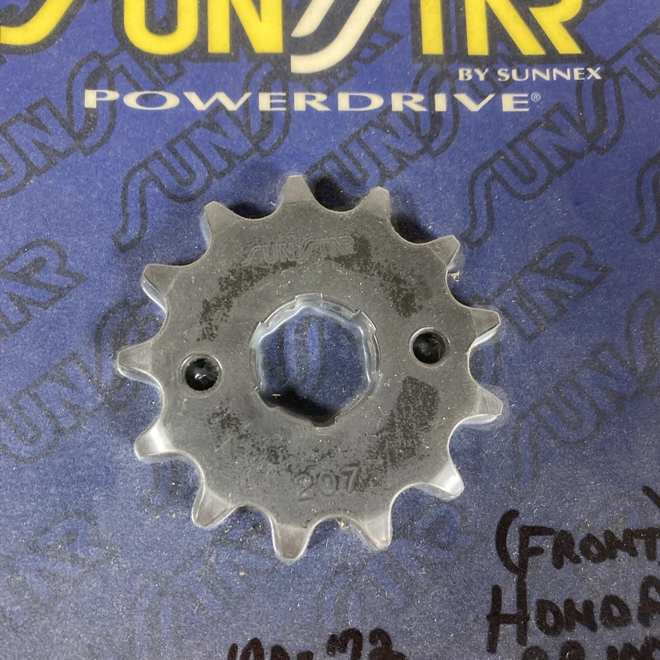 Piñón delantero Sunstar 13T Honda EZ90 CB100 XL100 XL125 XR185 CB125 CT125 CT200 Foto 2 de 3