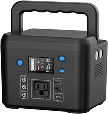 200W Portable Power Station, Powkey 120Wh/33,000Mah Power Bank with AC Outlet, 1