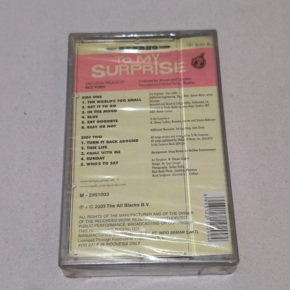 To My Surprise S/T 2003 original indonesia Tapes brand new - Image 2 of 4