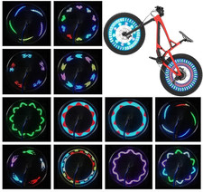Bike Wheel Lights 2 Pack - Waterproof LED Bicycle Spoke Lights - Black