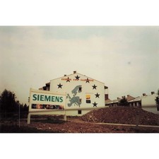 Vintage 1990s Sarajevo Bosnia Europe For Sarajevo Mural Siemens Sign Photo