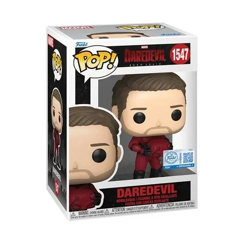Funko Pop Marvel Daredevil Unmasked #1547 Born Again Exclusive w Protector