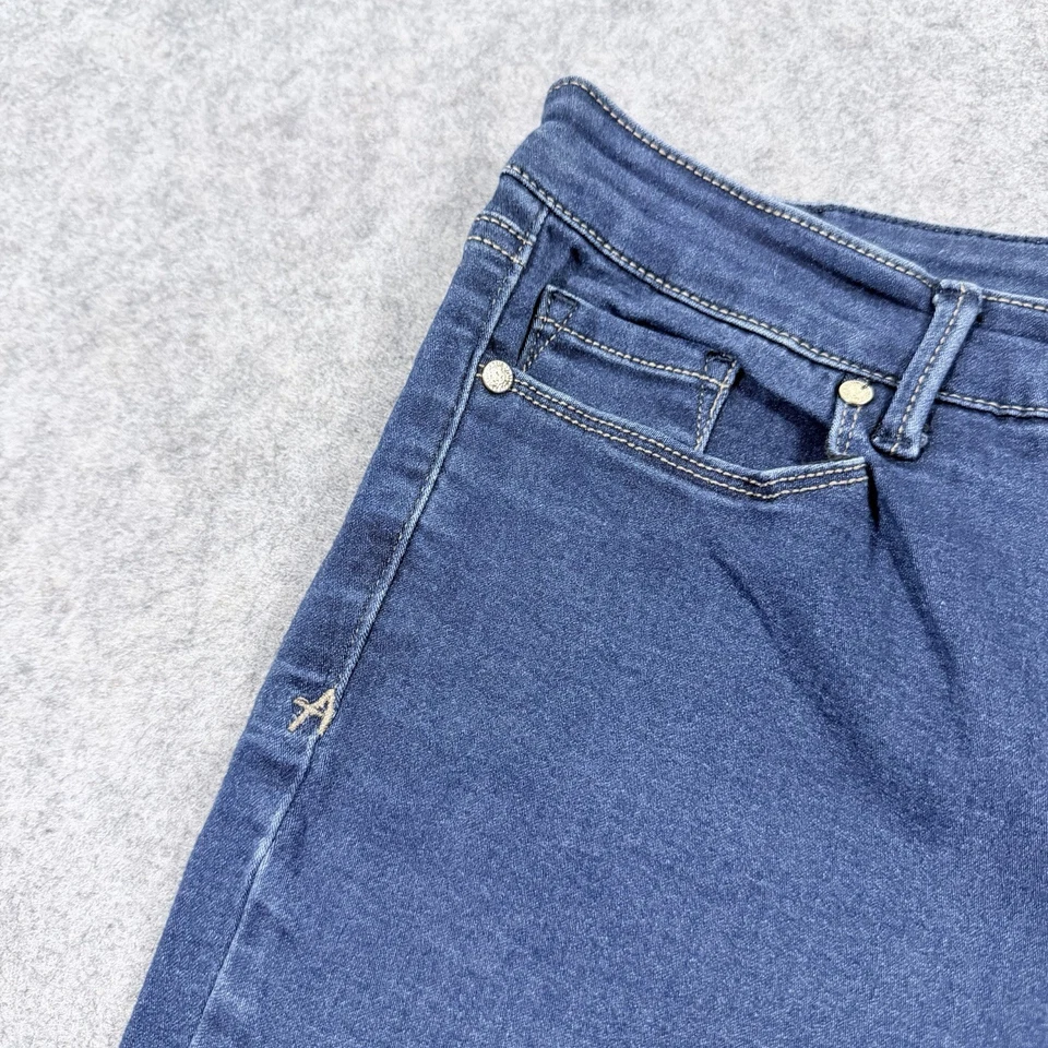 Anne Klein Skinny Ankle Jeans Women's Size 14 (Actual Fits W33xL27.5) Blue Denim - Image 4 of 4