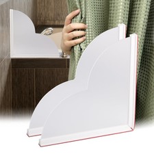 2 Pack Waterproof Self-Adhesive Shower Splash Guard for Bathtub