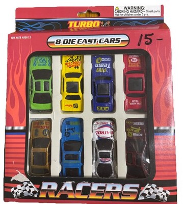 Turbo Wheels Vintage 8 Die Cast Cars Racers NIB