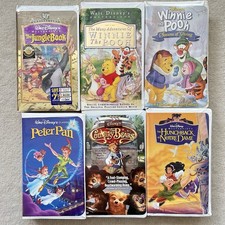Walt Disney VHS Tapes Lot Of 7 Peter Pan Winnie The Pooh Jungle Book Fantasia