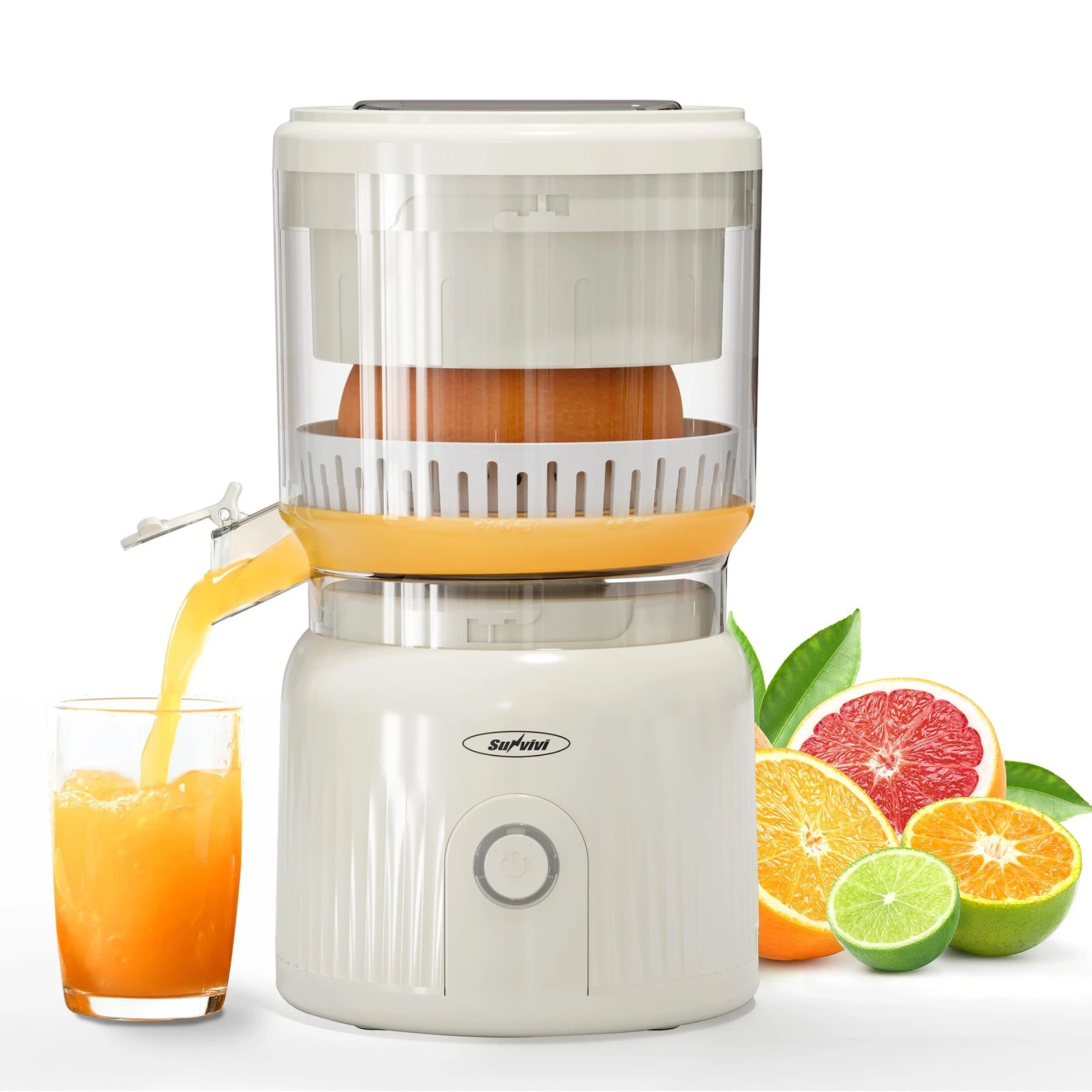 Electric Citrus Juicer, 90W Automatic Juice Squeezer with High-Speed 15,000 R...