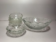 VTG- U.S. Glass Co Nursery Rhyme Children  s Glass Toy Water, Berry  Table Set