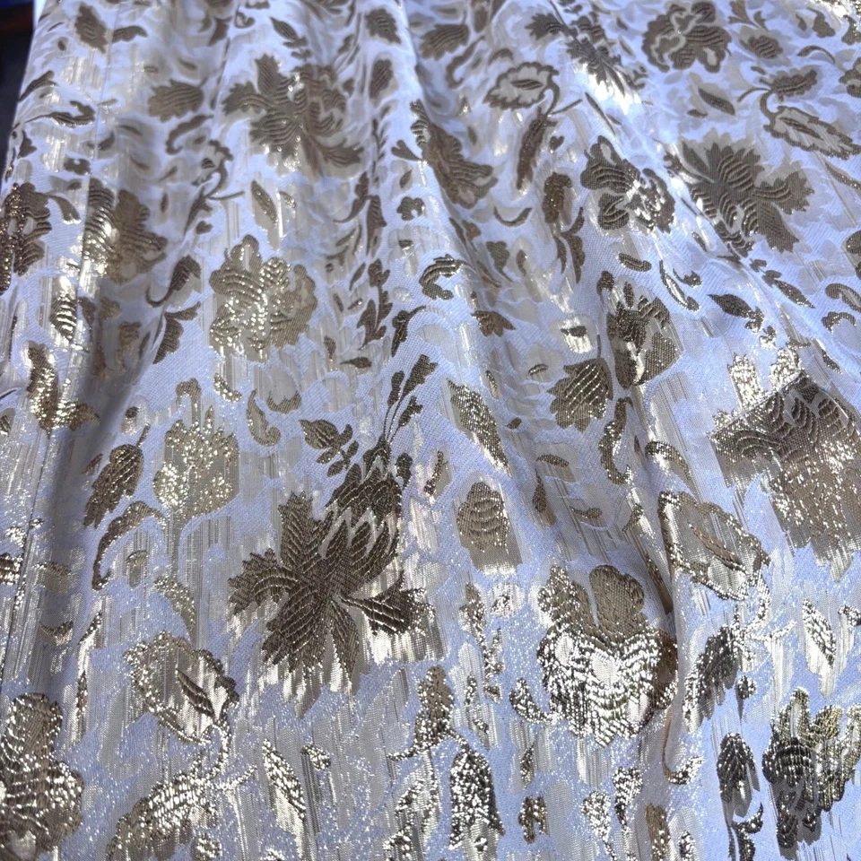 Vestido de cóctel Andrew Marc dorado brocado malla seda sin mangas para mujer talla 6 nuevo con etiquetas Foto 3 de 4