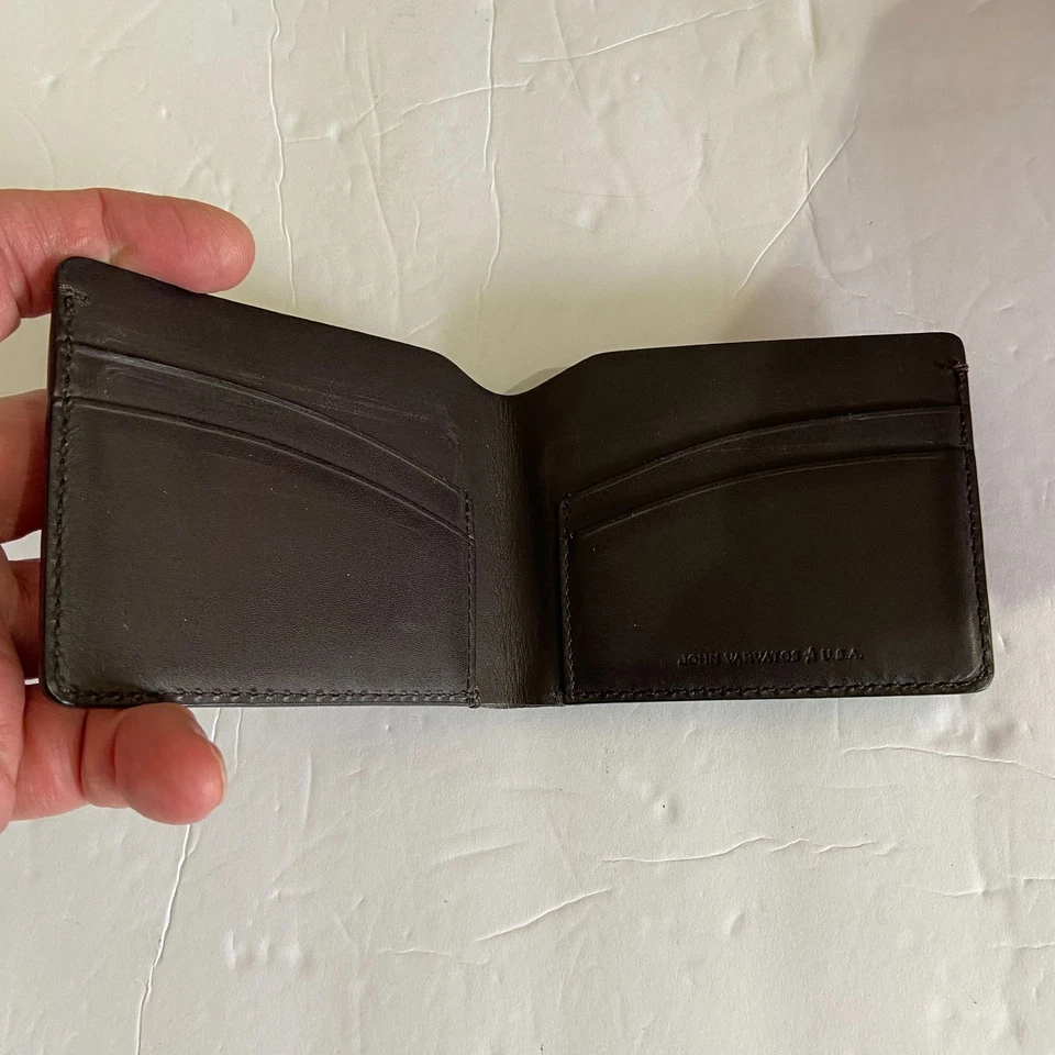 John Varvatos Star EE. UU. Bushwick Cartera de Cuero Marrón Oscuro NUEVA - SIN CAJA Foto 2 de 3