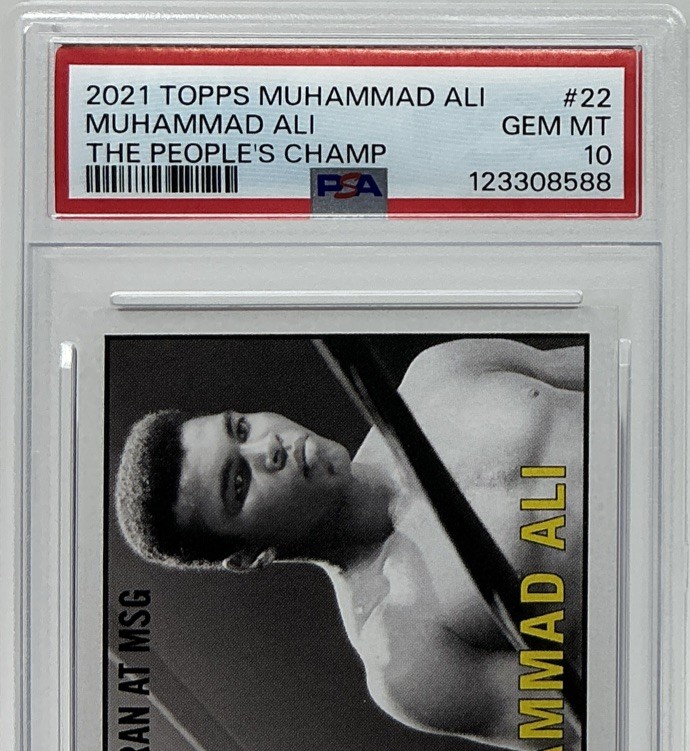 Muhammad Ali PSA 10- 2021 Topps Tribute Set ‘Ali Defeats Folley To Retain Title’ view 2