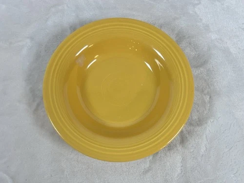 Vintage Fiestaware Yellow Rim Soup Bowl