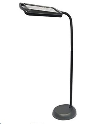 Full Page 8 x 10 Inch Magnifier LED Illuminated Floor Lamp, Plastic, Black