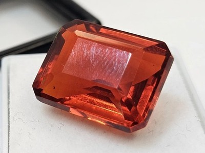 Natural Hessonite Sunset Colour 14-16 Ct Emerald Cut Certified Gemstone FR-110