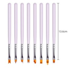 8Pcs Nail Art Brush Gradient Draw Polish Painting UV Gel Liner Pen Manicure Tool