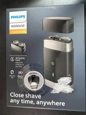 Philips NORELCO PQ888 5V Compact Wet/Dry Shaver PQ888/81 Black/Silver 0534