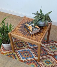 Vintage Retro Teak Tiled Top Side Table Coffee Table Mid Century Danish Style