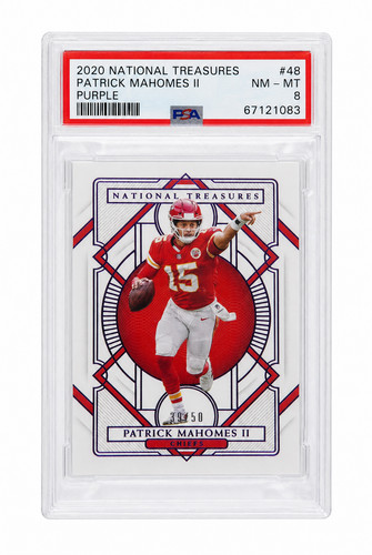 2020 Panini National Treasures PATRICK MAHOMES II #48 NM-MT PSA 8