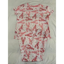 JoySpun Lobster 2 Piece Pajama Set Size Small