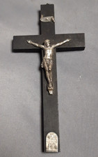 Kruzifix Metall auf Holz Der heilige Rock im Dom zu Trier 1933 mit Aufhänger