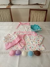 Handstand Kitchen Kids Girls Pink Cotton Chef Hat Oven Mitt Apron Set/Accessorie