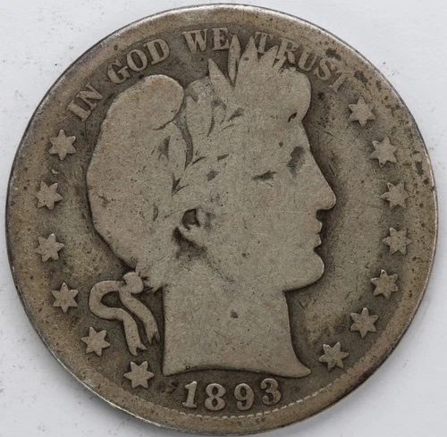 1893 S Barber Half Dollar