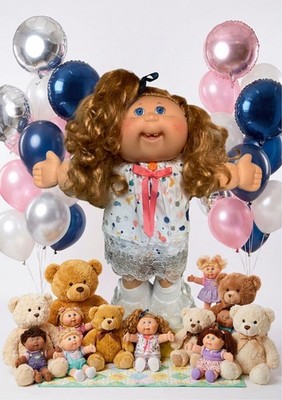RARE Vintage Cabbage Patch Kid Play Along Girl PA-25 Red Cornsilk Hair 2004