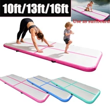 10/13/16ft Air Tumble Track Inflatable Training Gymnastics Yoga Mat with Pump