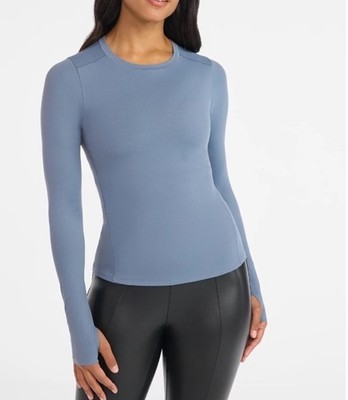 Avia Women s Performance Tee,  Long Sleeves, Soft Sculpt Size L 12-14 Moonstone