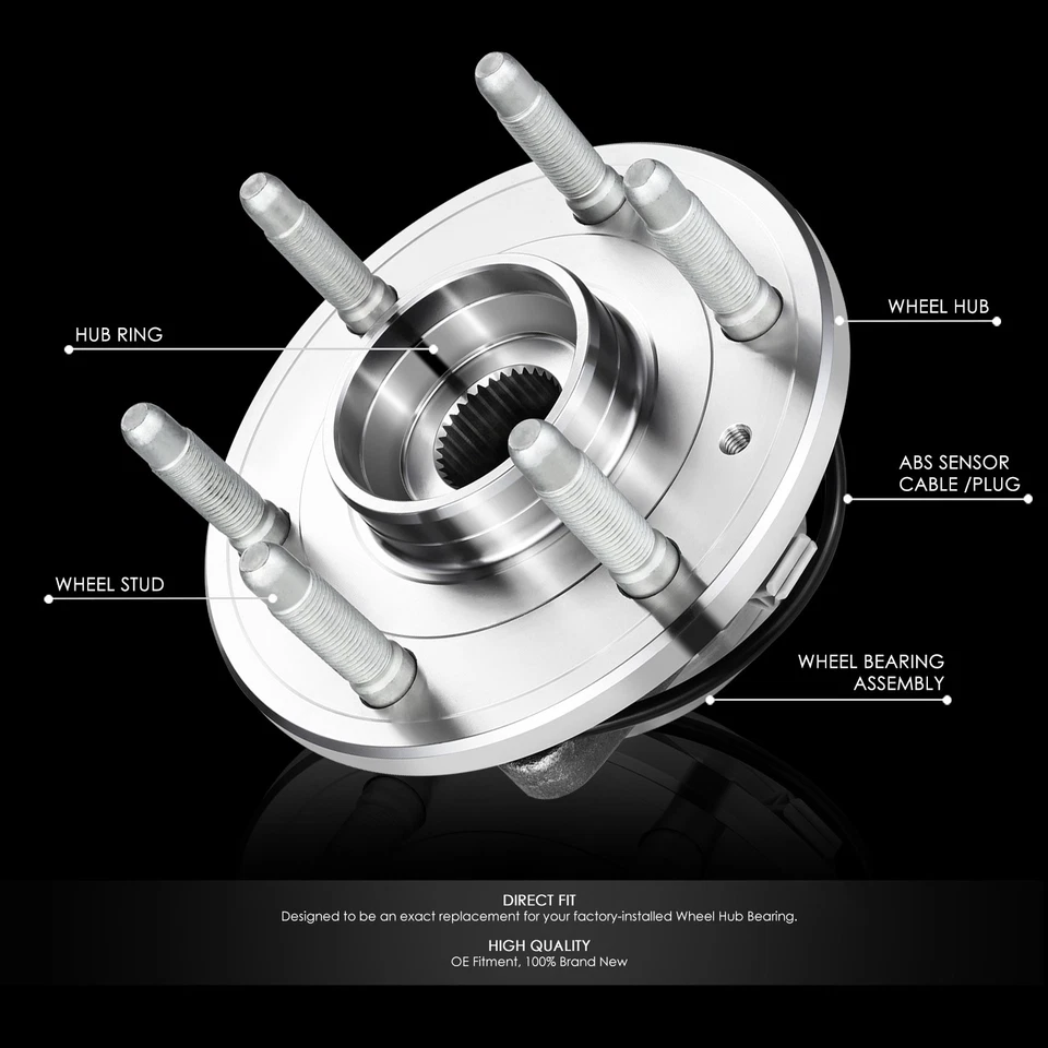 PARA 07-13 SILVERADO SIERRA 4X4 COJINETE DE RUEDA DELANTERO IZQUIERDO O DERECHO Y BUJE CON WSS Foto 2 de 4